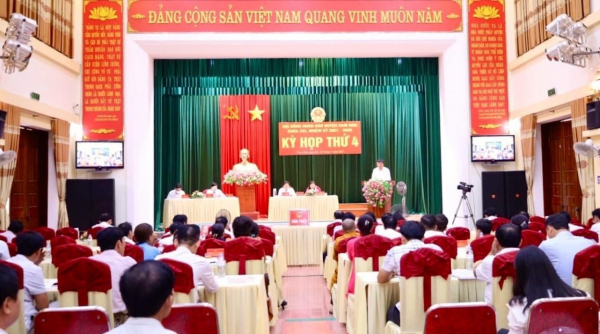 Toàn cảnh Kỳ họp thứ 4, HĐND huyện Nam Đàn Khóa XXI, nhiệm kỳ 2021-2026